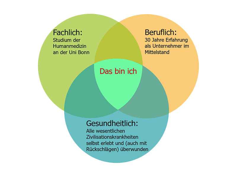 Schaubild zu Prävention und Nachhaltigkeit bei Diabetes Typ 2, Burnout, Adipositas (Übergewicht), Herz-Kreislauf durch Abnehmen, Gewichtsreduktion, Bewegung, Sport, Stressreduktion etc. in Bonn, Köln, Düsseldorf